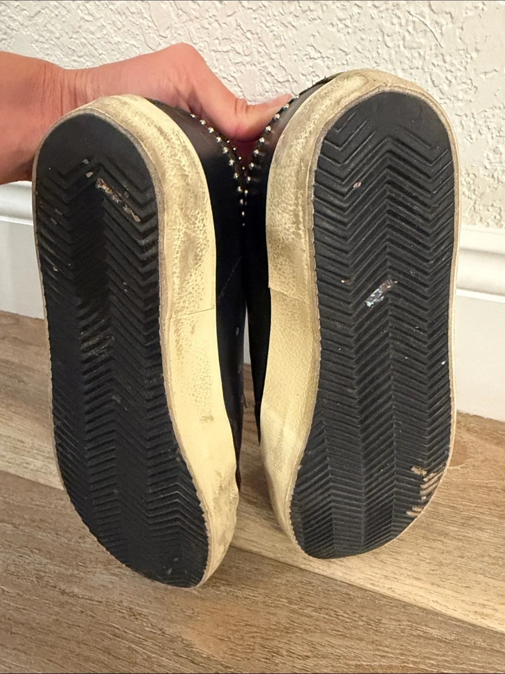 Black Leather Golden Goose Women's Sneakers